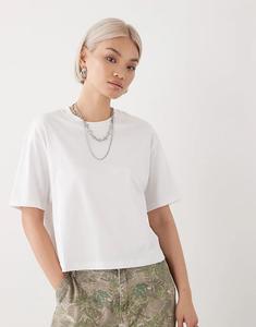 Футболка свободного кроя с короткими рукавами COLLUSION белого цвета