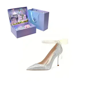 Женские туфли на тонком каблуке, серебристые ROBINHOOD, Silver