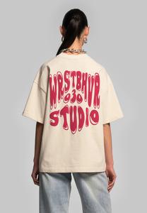 Футболка с принтом FLYNN T-SHIRT WRSTBHVR, песочный