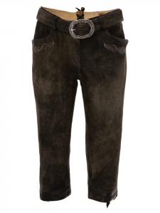 Кожаные брюки HEDY темно-коричневого цвета MADDOX