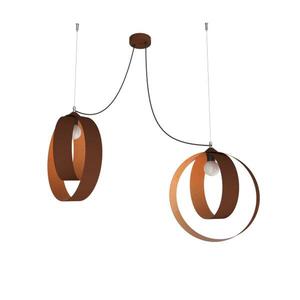 Подвесной светильник Lumicom Shell X2, 40x40x40 см цвет braun/kupfer