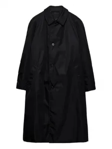 Пальто с рукавами реглан Prada, черный