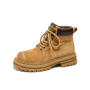 PLO CART Женские ботинки Martin в цвете жёлто-коричнево-розовом — земляной жёлтый, цвет Earth Yellow