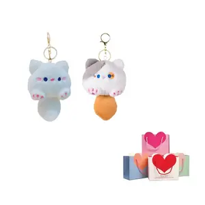 Милые плюшевые подвески Tuantuan Tuans Of Cats Pinch And Bark высотой 14см Dolls and bears dance, серый