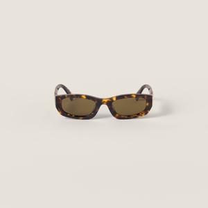 Солнцезащитные очки Miu Glimpse MIU MIU, зеленый