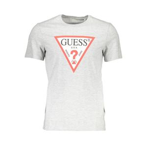 Коричневая хлопковая мужская футболка Guess Shoes