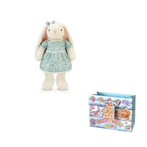 Плюшевая игрушка милый кролик lily rabbit с длинными ушками плюшевая кукла 30см/40см/50см высота MORTEN SOLUM, зеленый