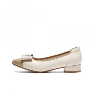 Повседневные однобортные туфли женские BELLE, Ecru/Brown