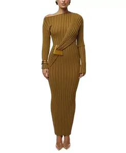 Платье макси на щиколотку Jluxlabel, зеленый