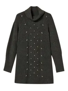 Декорированное платье мини Twinset, серый