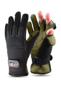 Неопреновые рыболовные перчатки-ловушка normani, цвет Schwarz Oliv