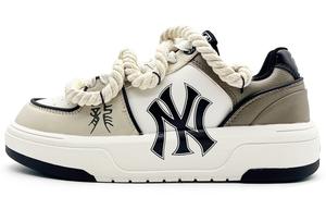 Кроссовки MLB Chunky Liner Skateboarding Shoes Unisex Low-top Beige/brown/white, цвет Off White