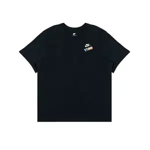 Nike Футболка с принтом с коротким рукавом и круглым вырезом мужская black