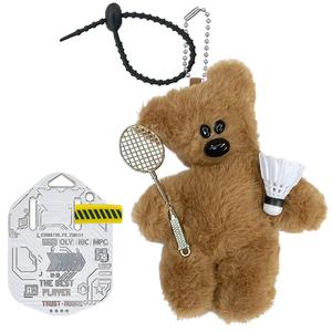 AIZIYUO Плюшевый кулон Badminton Bean Bear высотой 13 см