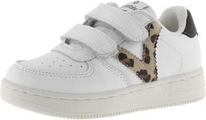 Женские кеды Victoria английского бренда с тонированным носком из канвы и шнуровкой, Leopardo