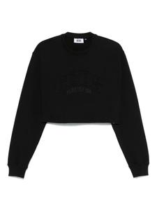 GCDS укороченная толстовка с логотипом, черный