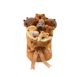Плюшевая кукла Capybara Bouquet высотой 30 см LEVENKENESS