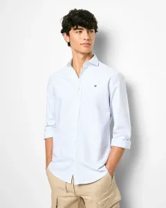 Мужская рубашка Sport Oxford в горизонтальную полоску Silbon, светло-голубой