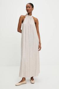 Платье с льняной тканью Answear.Lab, бежевый