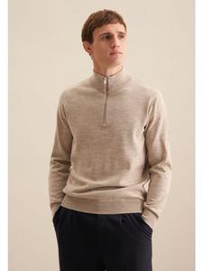 Seidensticker Брюки с застежкой-молнией до середины груди, стандартного размера, бежевого цвета