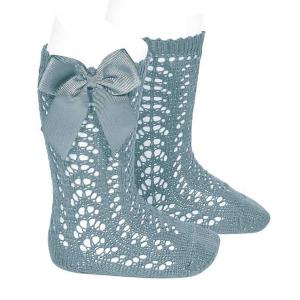 Детские гольфы Condor с ажурной отделкой из лент и жемчуга, идеально подходят для выпускных и церемоний поступления.