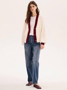 Кардиган с объемной контрастной отделкой hopper OMNES, кремовый