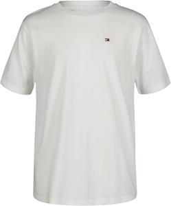 Футболка Tommy Hilfiger для мальчиков с короткими рукавами и круглым вырезом, мягкая, удобная, свободного кроя, Flag Bright White