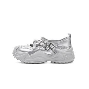 Туфли Mary Jane на платформе 5 см DAPHNE, серебро