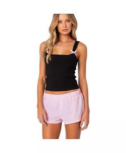 Женская майка Lola в рубчик Edikted, черный