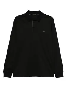 Рубашка поло с длинными рукавами и вышитым логотипом Paul & Shark, черный