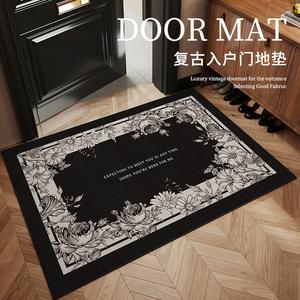 Budis Ковер 90х120 см для входной двери, из мутонового бархата, водостойкий и нескользящий, винтажный стиль, можно обрезать по размеру, Qintang