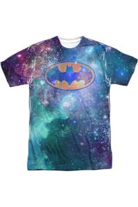 Футболка с коротким рукавом и символом галактики Бэтмена из полиэстера для взрослых Gildan, белый