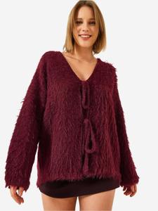 Вязаный кардиган Bianco Lucci, бургундия