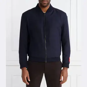 Шерстяной бомбер стандартного кроя ukashi232x Hugo, синий