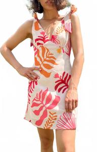 Коралловый риф мини-платье с завязками в мульти Mint