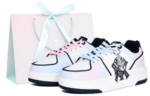 MLB Толстая стелечная подкладка, устойчивость к истиранию, увеличивающие рост низкие кроссовки для скейтборда unisex blue pink