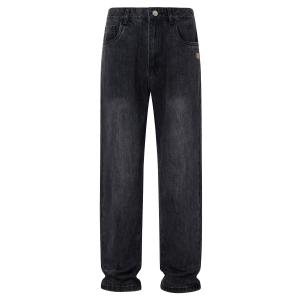 Джинсы Unisex Thickened Straight Fit Jeep, p75jmwn279 черный серый[regular edition]