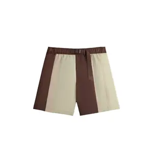 Короткие шорты KITH из мятого нейлона, коричневые