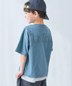 Футболка с коротким рукавом в винтажном стиле, 100% хлопок, детская одежда, для мальчиков и девочек, с логотипом, весна/лето 2026 Devirock, цвет Ash Blue