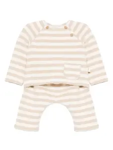 Комплект из полосатых трикотажных брюк TEDDY & MINOU, нейтральный