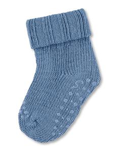 Носки для ползания из АБС-пластика, шерсть, средне-синий цвет Sterntaler
