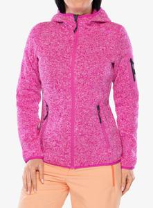 Женская куртка CMP с капюшоном из трикотажного меланжевого цвета 3H19826