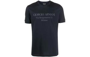 Футболка с логотипом GIORGIO ARMANI, синяя
