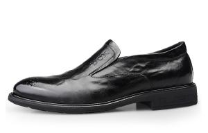 Повседневные кожаные туфли мужские низкие черный/коричневый DCK