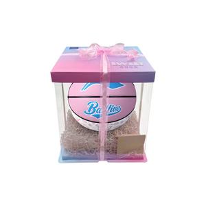 LINING Badfive PU баскетбольный мяч розовый белый размер 7 тренировочный unisex