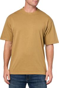 Мужская футболка BOSS с логотипом и воротником из одного джерси, Cappuccino