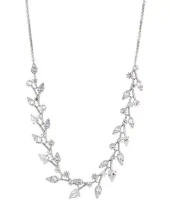 Регулируемое фронтальное ожерелье из кубического циркония Eliot Danori, silver