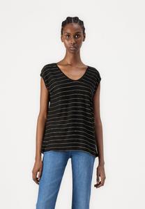 Футболка Pieces PCBILLO TEE STRIPES , Black/Gold/Black