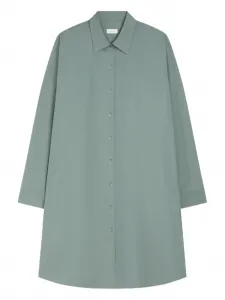 Платье-рубашка длины миди Dries Van Noten, зеленый