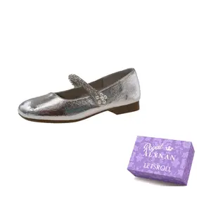 Alxnan Серебряные туфли Мэри Джейн на платформе с квадратным каблуком, цвет Silver